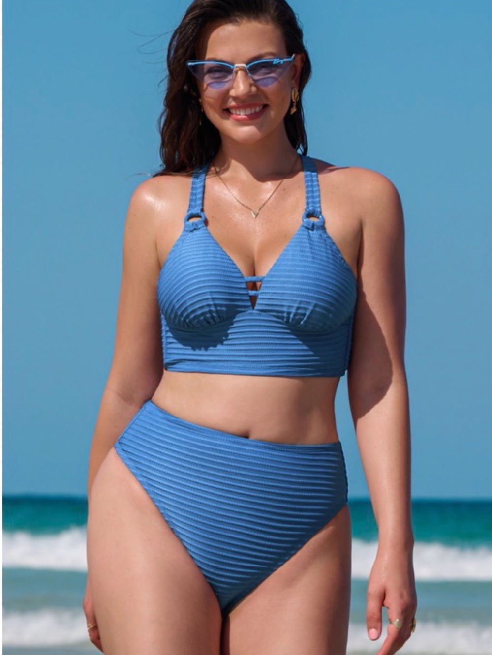 Cupshe High-Waist Bikini Set for DD